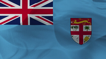 Close up 3d video 4k waving flag Fidji