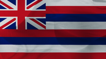 Close up 3d video 4k waving flag Hawaii