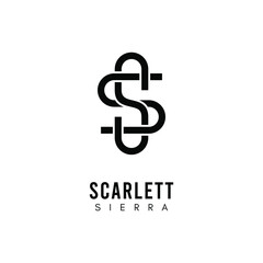 Initials square Letter SS logo design