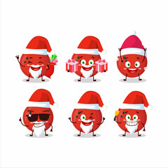 Santa Claus emoticons with bowling ball cartoon character