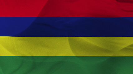 Close up 3d video 4k waving flag Maurice