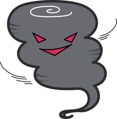 Obraz premium かわいい顔付き台風 