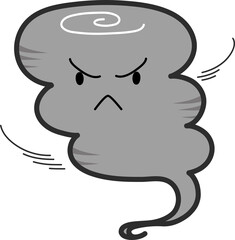 かわいい顔付き台風
