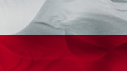 Close up 3d video 4k waving flag Pologne