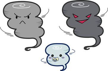 かわいい顔付き台風セット
