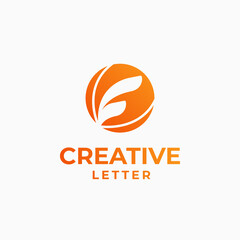 Creative letter logo, alphabet design, letter f design, geometric alphabet logo, letter gradient logo