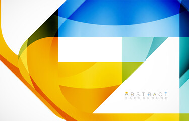 Minimal background. Abstract square shape with round corners created with wavy forms. Vector Illustration For Wallpaper, Banner, Background, Landing Page