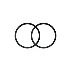 vector image of two related circles