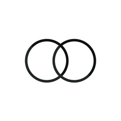 vector image of two related circles