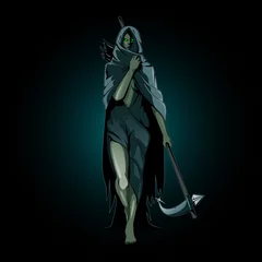 Foto op Plexiglas Hel the  goddess of the underworld in Norse mythology. vector illustration © creativica