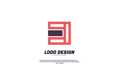awesome creative idea brand colorful company and corporate logo design template