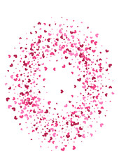 Purple Pretty Confetti Illustration. Red Art Backdrop. Pink Heart Burst. Rose Sparkle Wallpaper. Anniversary Texture.