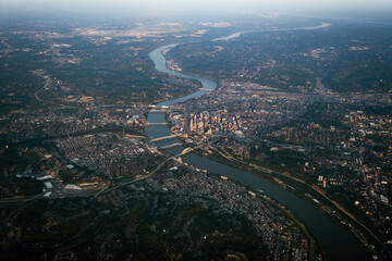 Fototapeta premium Cinncinatti aus der Luft