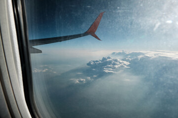 Fototapeta premium Window of the Illuminator in the plane.