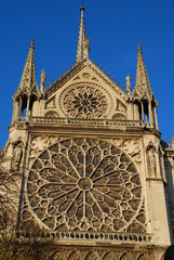Fototapeta na wymiar South rose window of Notre-Dame de Paris, France