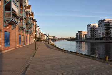 Obraz premium Jetty promenade in Norwegian town