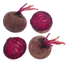 Beetroots isolated on white background.