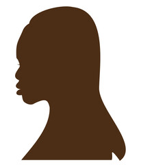 African American woman girl face profile silhouette