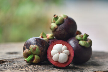 mangosteen fruit isolated on background