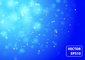 Blue sparkle rays glitter lights with bokeh elegant lens flare abstract background. Dust sparks background.Vector background.