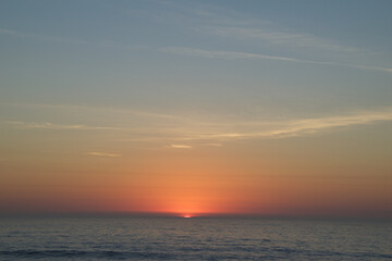 sunset over the sea