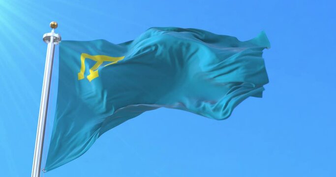 National flag of the Crimean Tatar. Loop