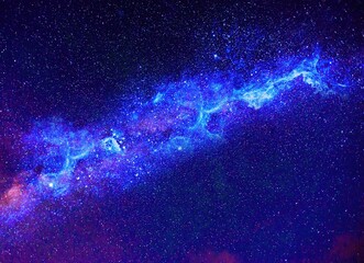 deep space, abstract blue background,High definition Universe field  with stars, nebula and galaxy © jeffery
