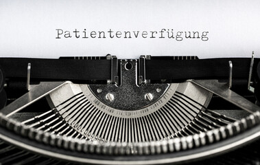 Schreibmaschine - Patientenverfügung