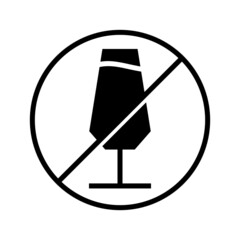 do not drink icon or logo isolated sign symbol vector illustration - high quality black style vector icons
