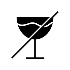 do not drink icon or logo isolated sign symbol vector illustration - high quality black style vector icons
