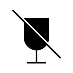 do not drink icon or logo isolated sign symbol vector illustration - high quality black style vector icons
