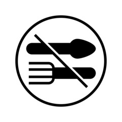 do not eat icon or logo isolated sign symbol vector illustration - high quality black style vector icons
