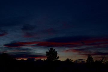 sunset in the desert