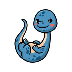 Cute little dinosaur cartoon posing