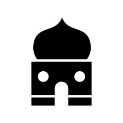 mosque icon or logo isolated sign symbol vector illustration - high quality black style vector icons

