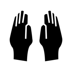 Obraz premium pray icon or logo isolated sign symbol vector illustration - high quality black style vector icons 