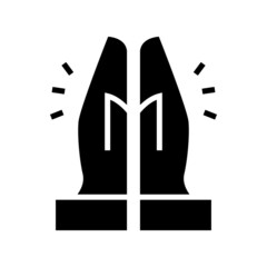 Fototapeta premium pray icon or logo isolated sign symbol vector illustration - high quality black style vector icons