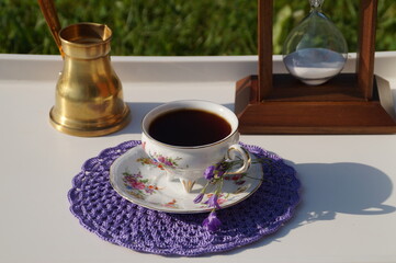cup of coffee and sugar