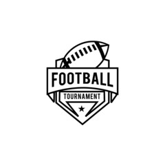 American football team line logo icon design vector