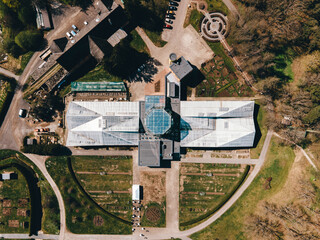 Tallinn Botanic garden greenhouse aerial