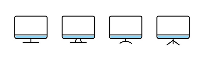 Vector graphic of monitor icon collection