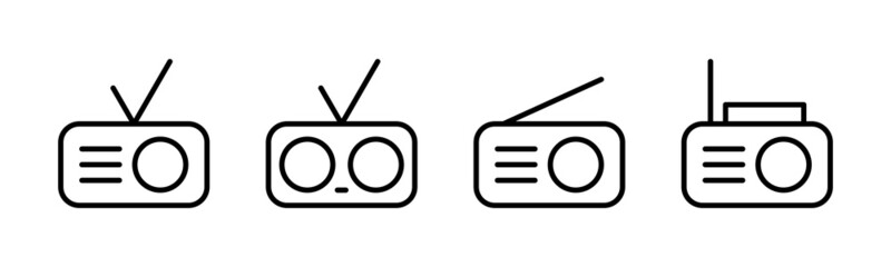 Vector graphic of radio icon collection