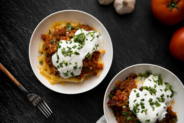Chili Con Carne with sour cream