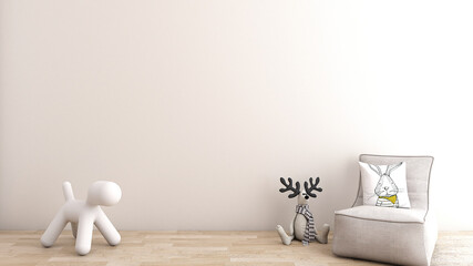 relaxing corner with cute stuff interior design