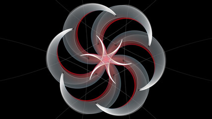 3d hexagonal swirl graphic 