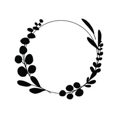 Wreath vector icon. wedding illustration symbol. garland sign or logo.