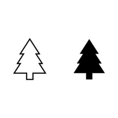 Obraz premium Christmas tree icon