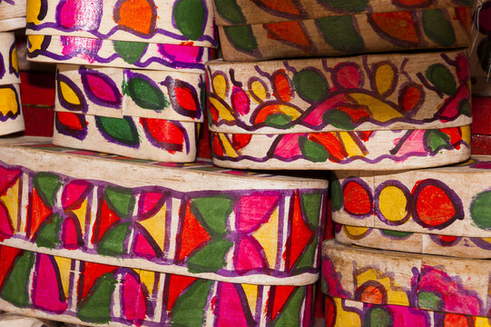 close-up of colorful typical candy in Amatitlan, Guatemala
