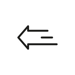 The arrow icon. Simple linear vector illustration on a white background