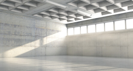 Empty Concrete Room Interior